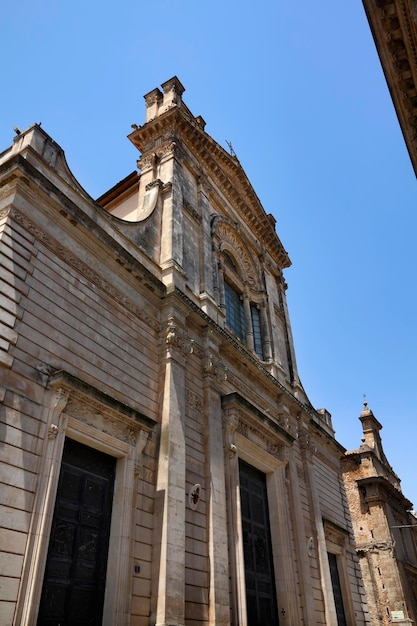 Italie Sicile Caltagirone ville église San Giuliano façade du 17e siècle