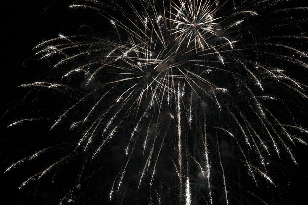 Italie Sicile Marina di Ragusa feux d'artifice la nuit