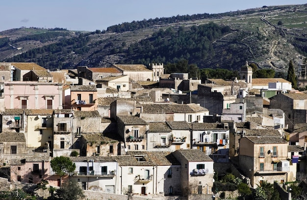 Italie. Sicile, Ragusa Ibla, vue sur la ville baroque
