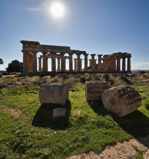 Italie, Sicile, Sélinonte, temple grec d'Héra (409 av. J.-C.)