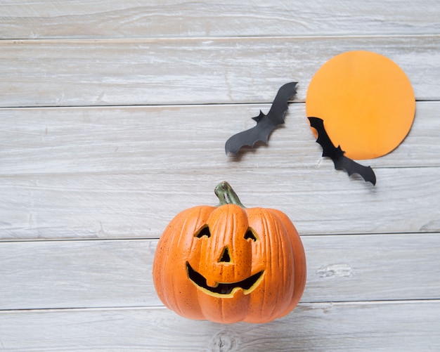 Jack O Lantern Chauves-souris lune