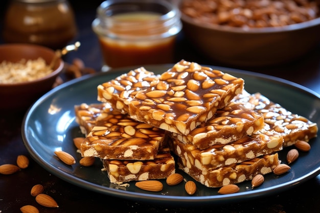 Jaggery Peanut chikki est une collation santé indienne populaire
