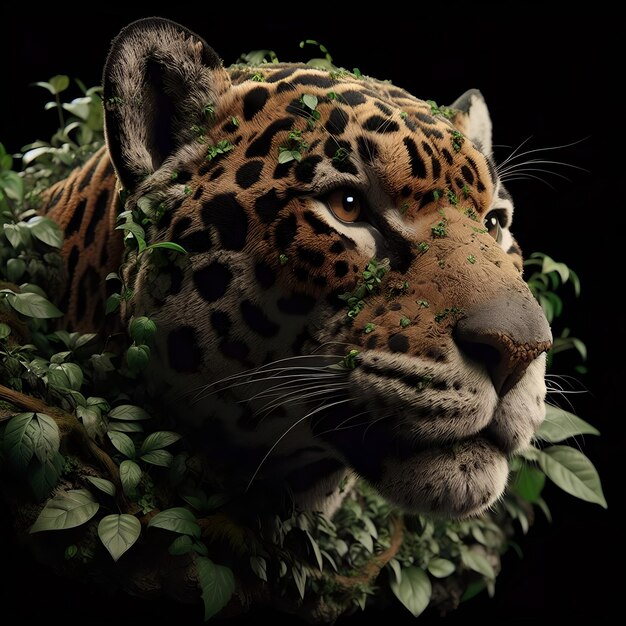 Photo un jaguar dans son habitat naturel