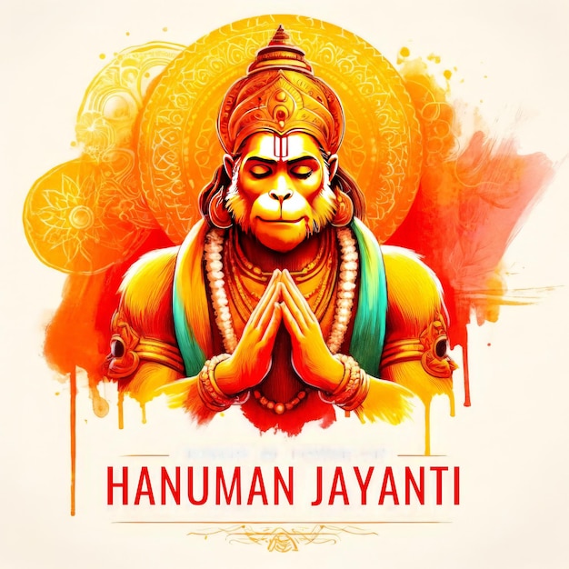 Photo jai hanuman célébrant le divin jayanti