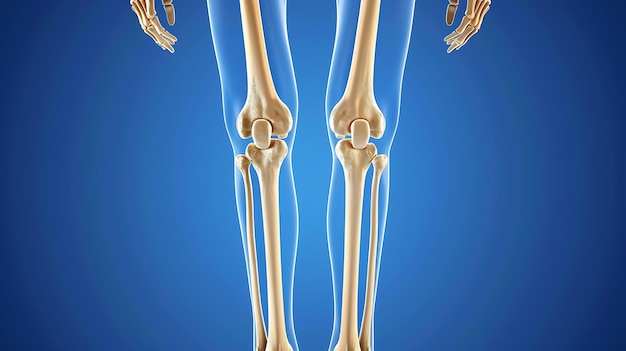 une jambe inférieure dont le membre inférieur est visible