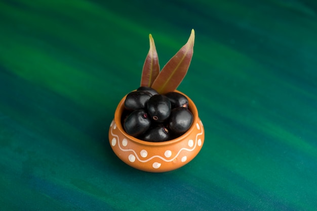 Jambolan prune ou jambul ou fruit Jamun, prune de Java (Syzygium cumini)