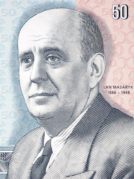 Jan Masaryk un portrait d'argent