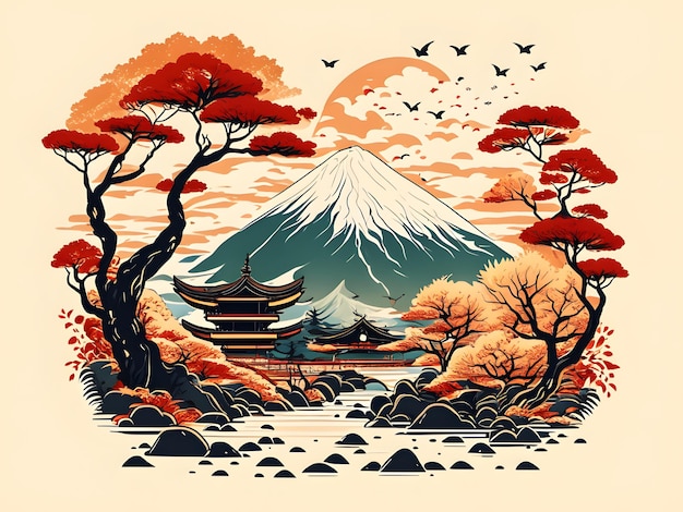 Japon traditionnel d'automne