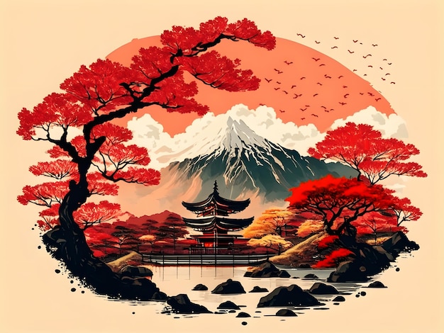 Japon traditionnel d'automne