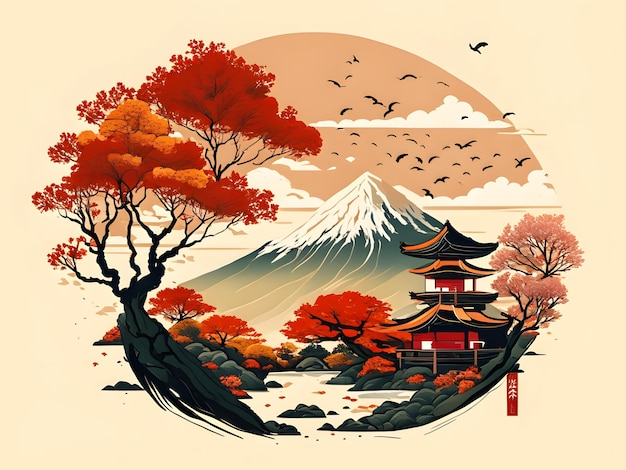 Japon traditionnel d'automne