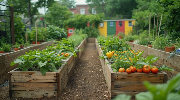 Le jardin communautaire d'Ipm présente un papier peint