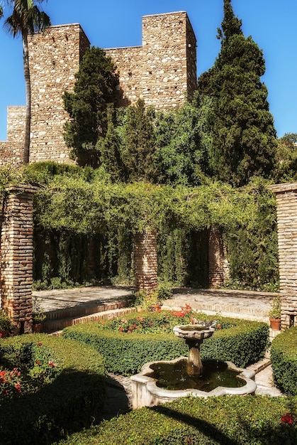 Jardin dans l&#39;Alcazaba de Malaga