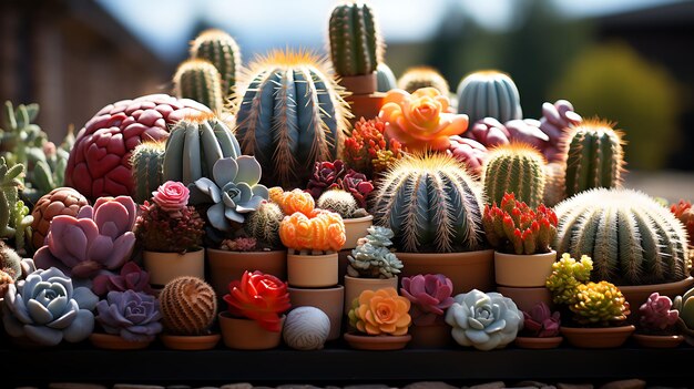 Jardin décoratif de cactus