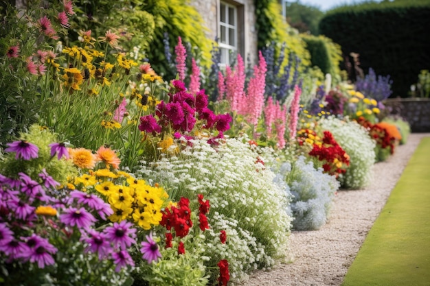 Photo un jardin fleuri et un jardin de cottage