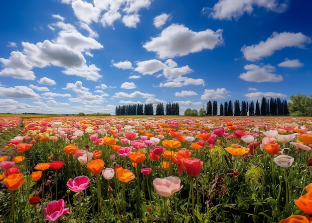 Jardin de fleurs coloré