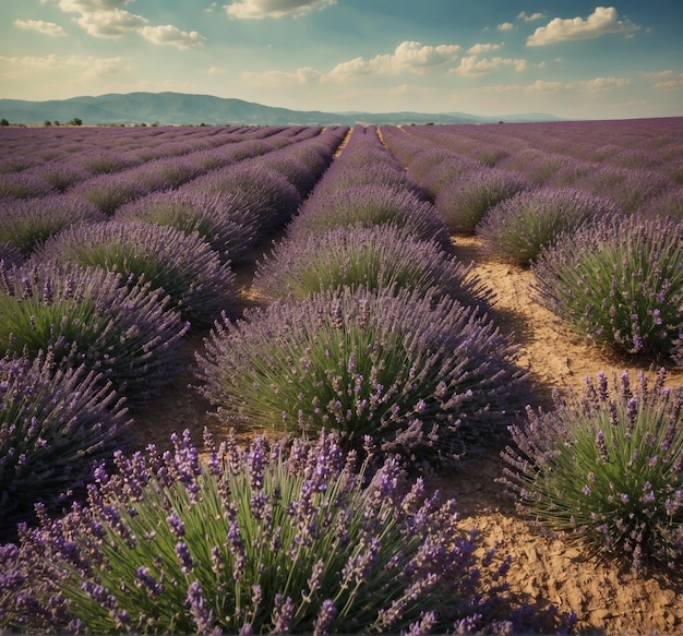 jardin de fleurs dans le champ