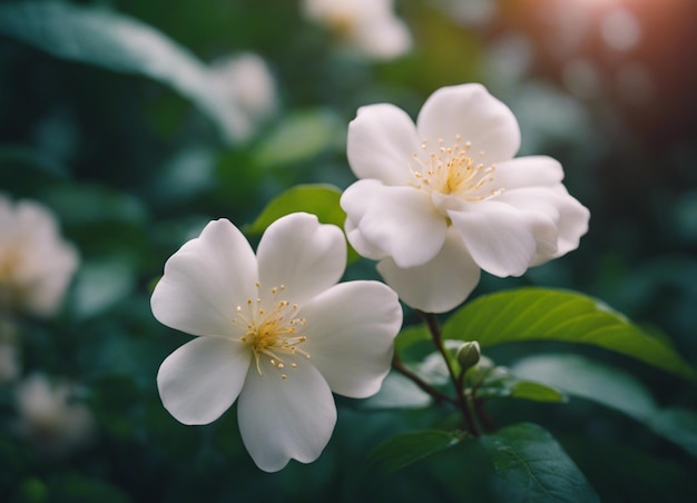 Un jardin de fleurs de jasmin