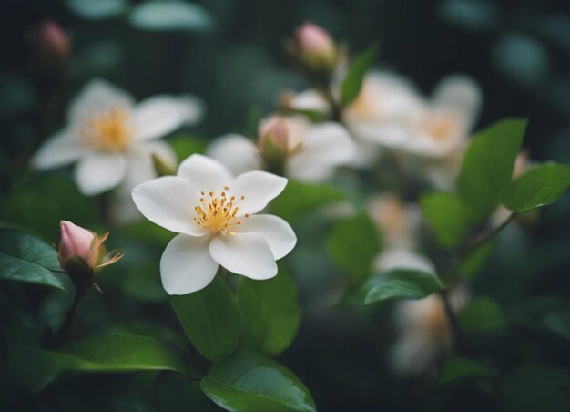 Un jardin de fleurs de jasmin