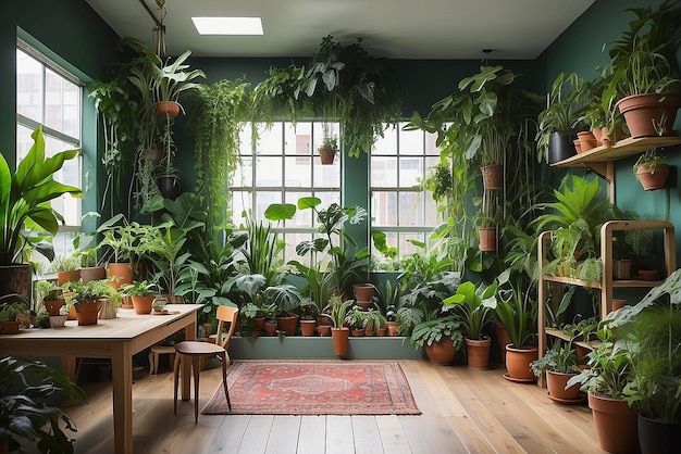 Jardin intérieur de la jungle urbaine