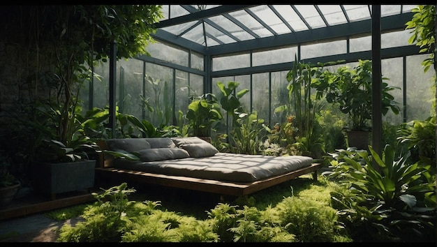 Jardin de Invierno intérieur avec Techo de Cristal