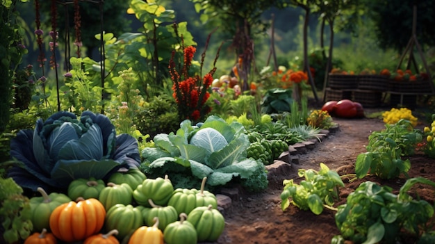 Photo jardin potager biologique