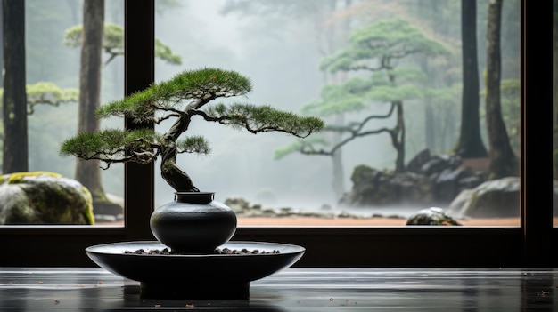 un jardin zen au Japon