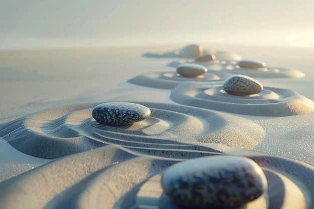 Photo le jardin zen incarne la tranquillité et l'équilibre.