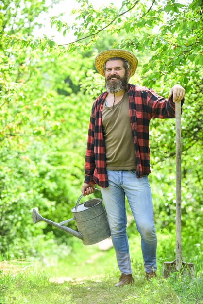 Jardinage dans le potager arrosage des plantes et des fleurs