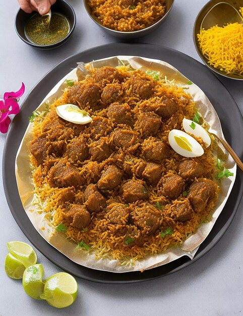 Jarret de poulet biryani biryani Photo Ai générée