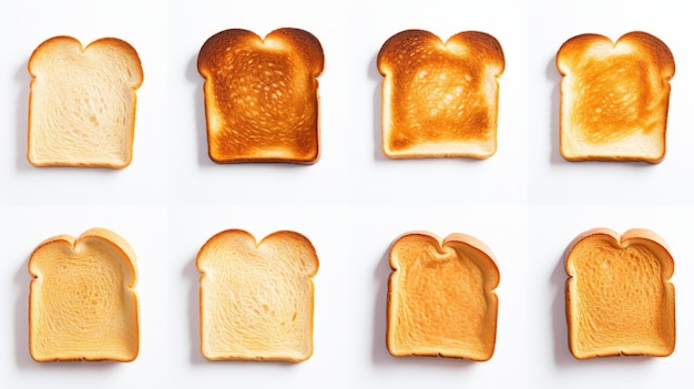 Jarring Juxtapositions Toast sur fond blanc avec des détails hyperréalistes