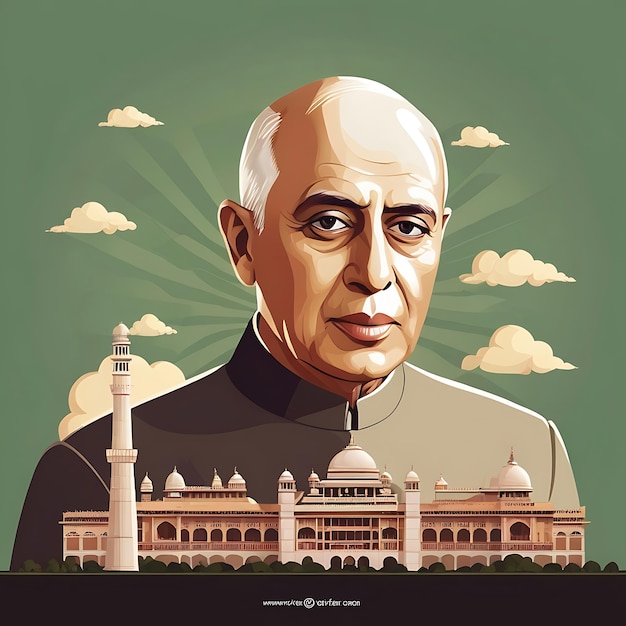 Photo jawaharlal nehru est l'illustration du jour de jayanti.