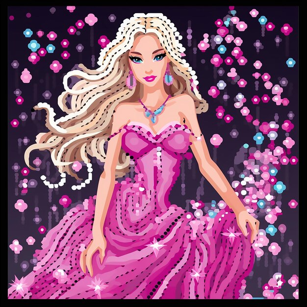 Je suis le patron de pixel de barbie.