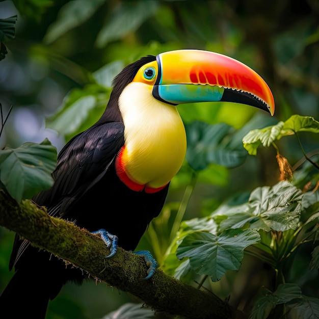 Je suis un toucan en amérique centrale