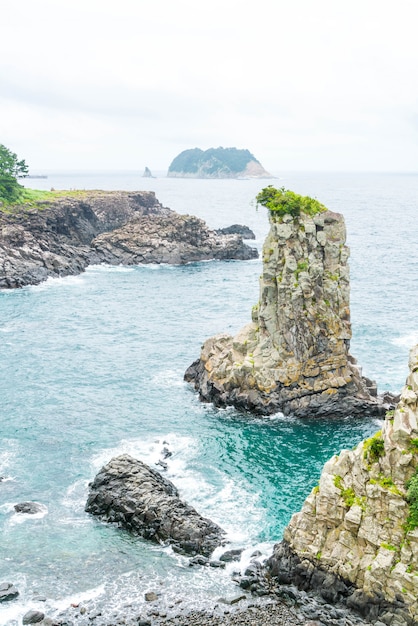 Jeju-do Oedolgae Rock (célèbre site naturel) de l&#39;île de Jeju,