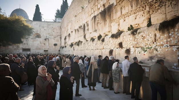 Photo jérusalem 6 avril 2016 des gens prient au mur des lamentations à jérusalem israël