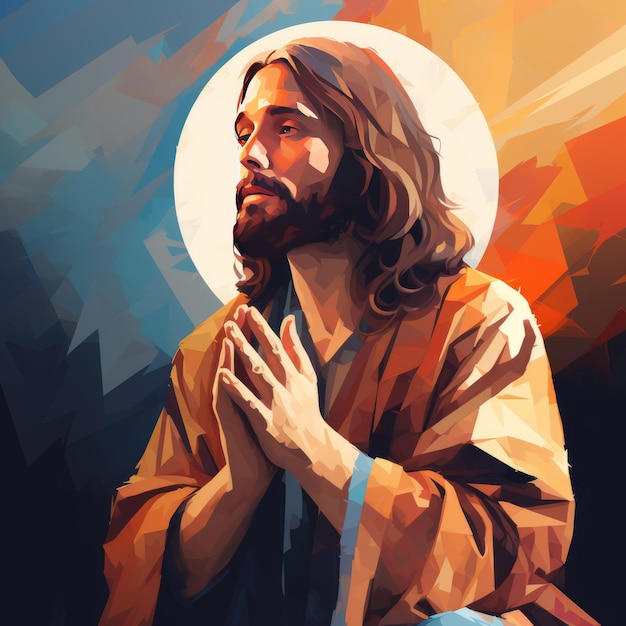 Jésus-Christ le Seigneur une représentation priante