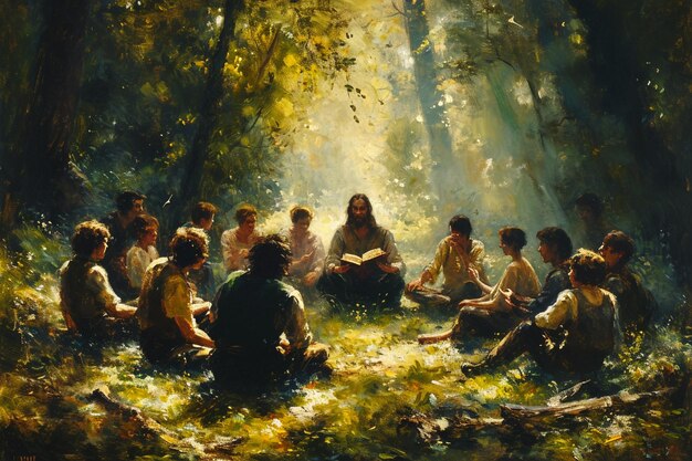 Jésus-Christ et ses apôtres disciples prophètes étudiants catholicisme religion opérateur air nature