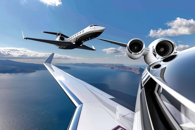 Jet privé de première classe voyage de luxe riche jet de luxe millionnaire milliardaire élite dans la cabine