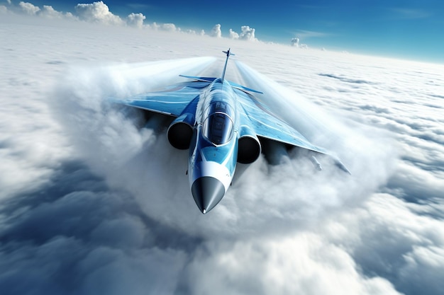 Jet supersonique franchissant le mur du son 00732 01