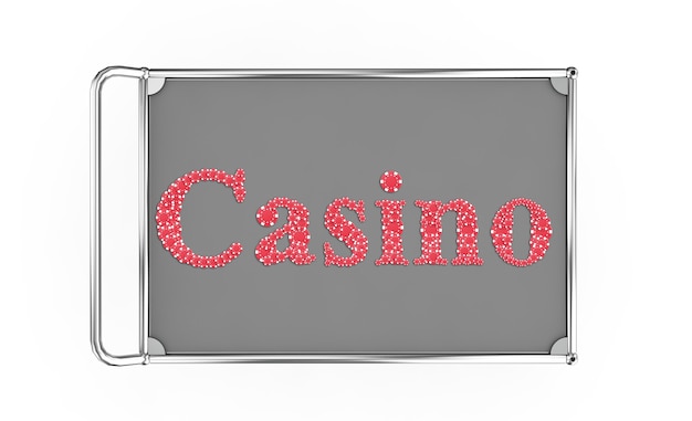 Les jetons de casino isolés sur fond blanc rendu 3D