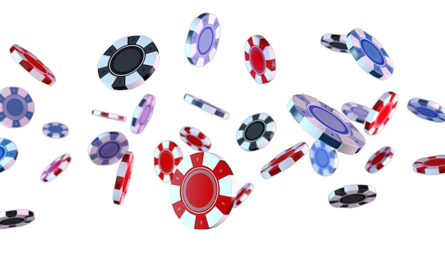 Jetons de jeu de casino Illustration 3D