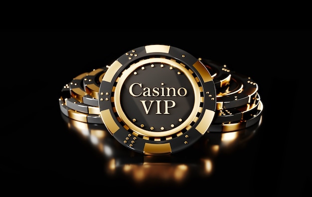Photo jetons de poker de casino sur fond noir