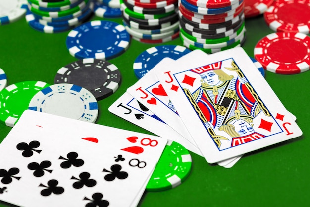 Jetons De Poker Sur La Table