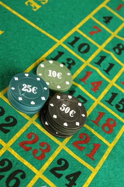 Jetons de roulette de casino