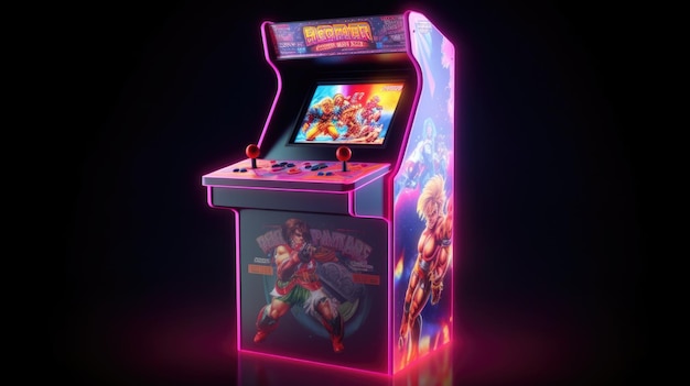 Un jeu d'arcade avec le mot super smash bros dessus