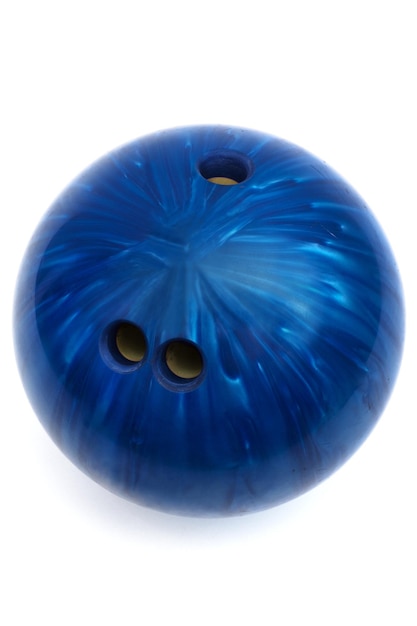 Jeu de balle bleue au bowling