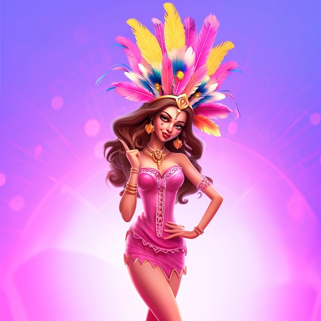 Jeu de beauté personnages de jeu de fête style 3d