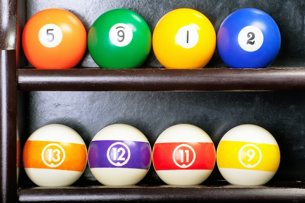 Photo jeu de billard boules de billard sur la table