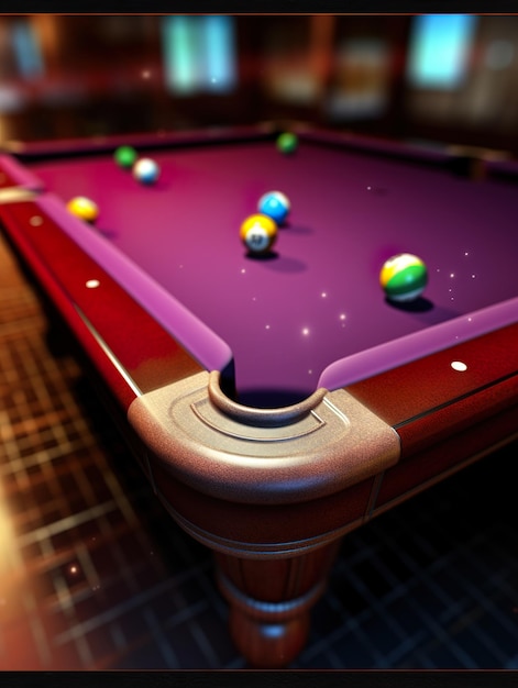 Photo jeu de billard hd 8k papier peint image photographique en stock