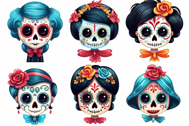 Jeu de caractères Dia de los muertos